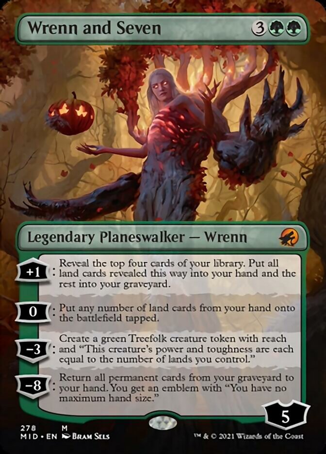 Wrenn and Seven (Borderless) [Innistrad: Midnight Hunt] | Black Swamp Games