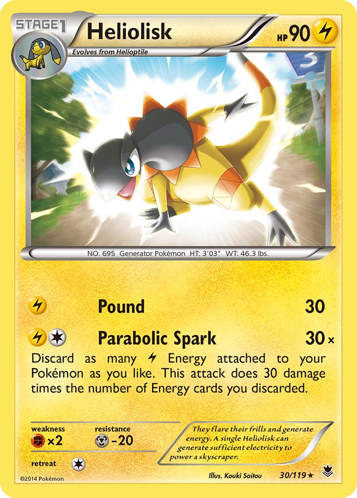 Heliolisk (30/119) (Theme Deck Exclusive) [XY: Phantom Forces] | Black Swamp Games