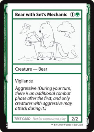 Bear with Set's Mechanic (2021 Edition) [Mystery Booster Playtest Cards] | Black Swamp Games
