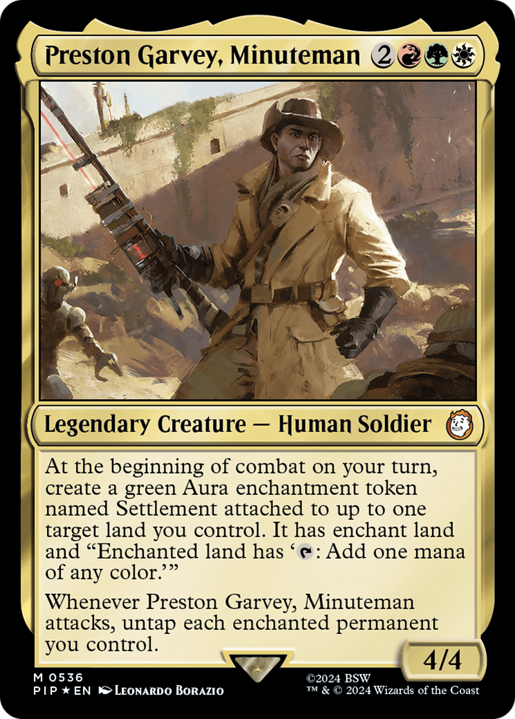 Preston Garvey, Minuteman (Surge Foil) [Fallout] | Black Swamp Games