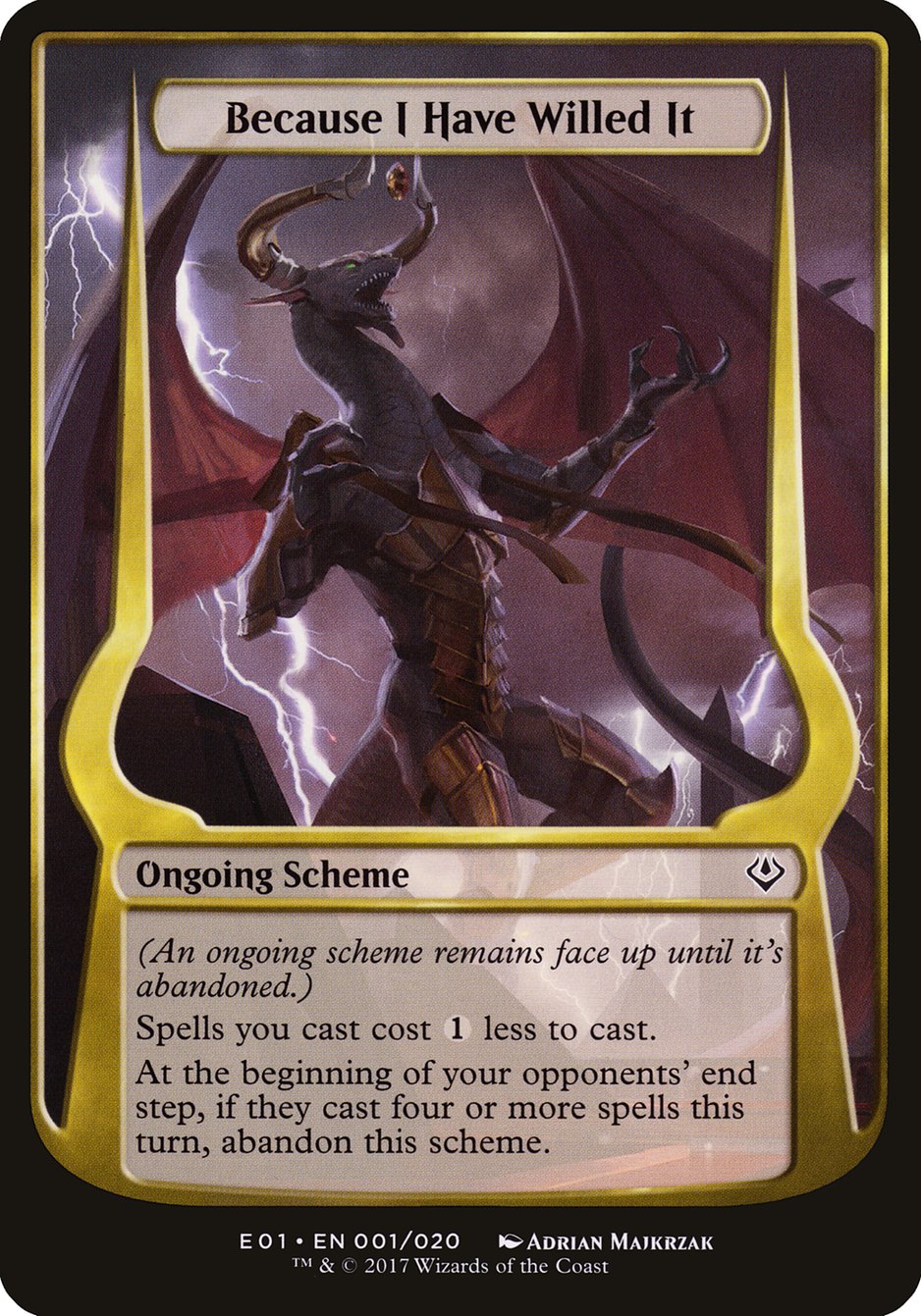 Because I Have Willed It (Schemes) [Archenemy: Nicol Bolas Schemes] | Black Swamp Games
