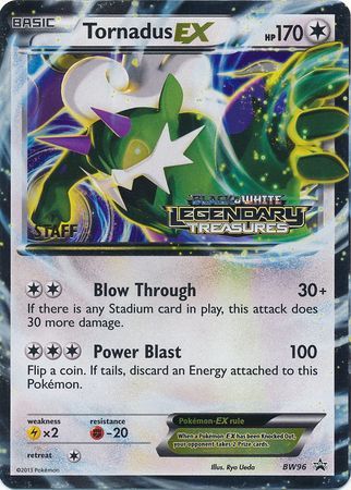 Tornadus EX (BW96) (Staff Prerelease Promo) [Black & White: Black Star Promos] | Black Swamp Games