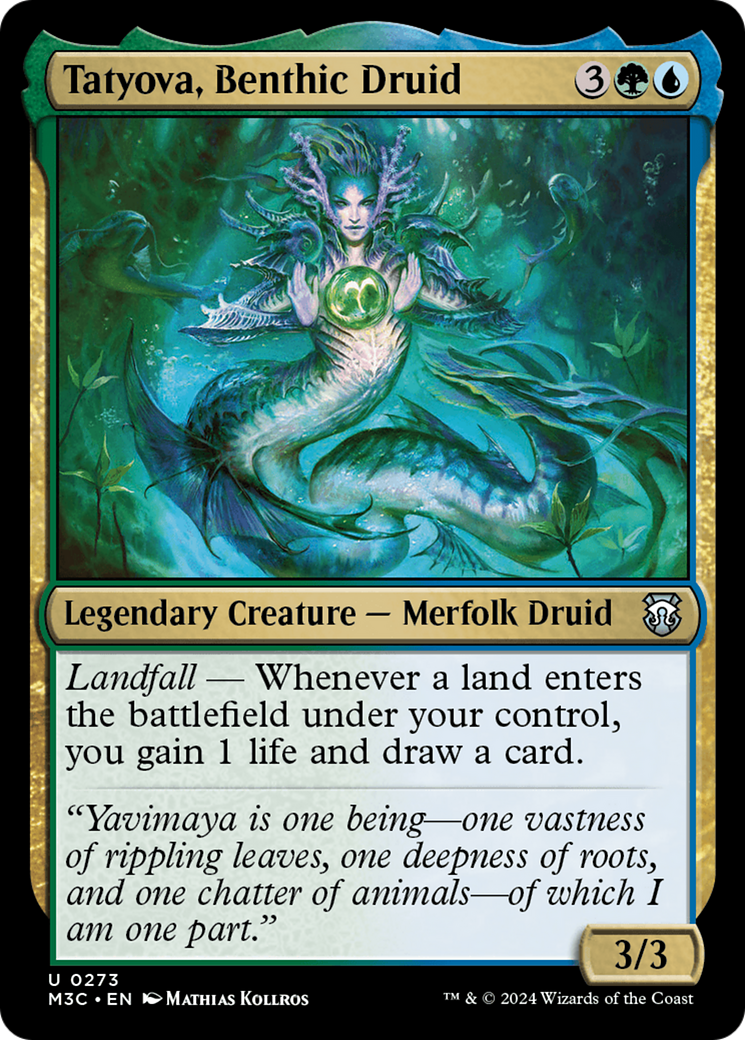 Tatyova, Benthic Druid (Ripple Foil) [Modern Horizons 3 Commander] | Black Swamp Games