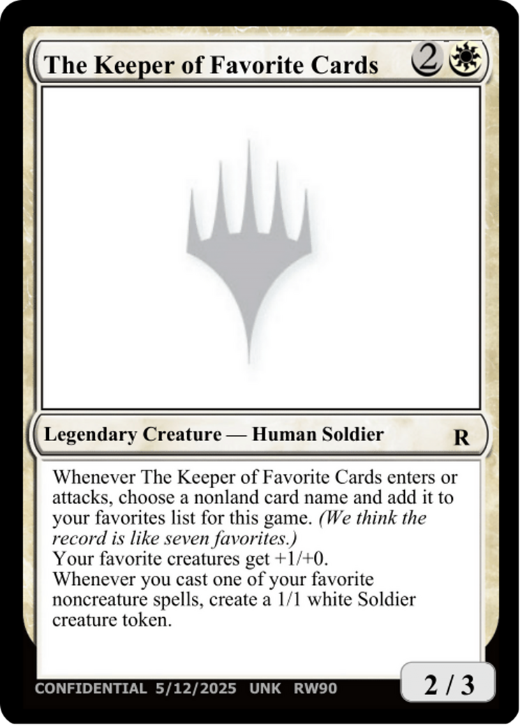 The Keeper of Favorite Cards (5/12/2025) [Unknown Event] | Black Swamp Games