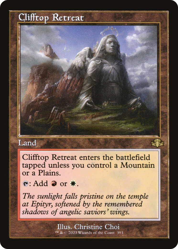 Clifftop Retreat (Retro) [Dominaria Remastered] | Black Swamp Games