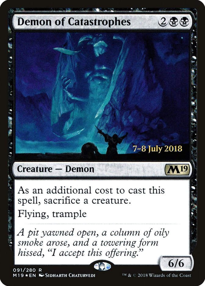 Demon of Catastrophes [Core Set 2019 Prerelease Promos] | Black Swamp Games