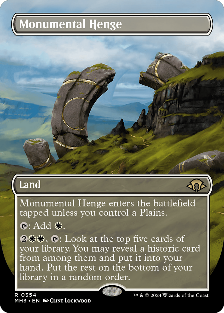 Monumental Henge (Borderless) [Modern Horizons 3] | Black Swamp Games