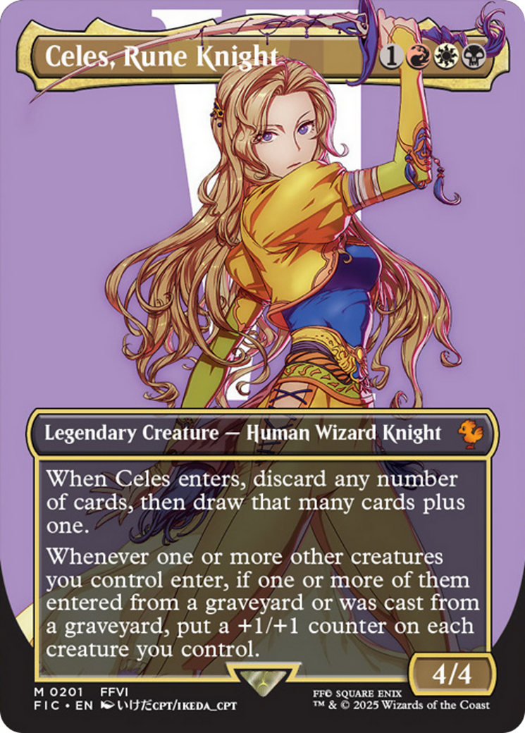 Celes, Rune Knight (Borderless) [FINAL FANTASY Commander] | Black Swamp Games