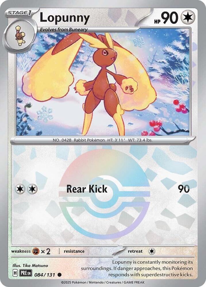 Lopunny (084/131) (Poke Ball Pattern) [Scarlet & Violet: Prismatic Evolutions] | Black Swamp Games