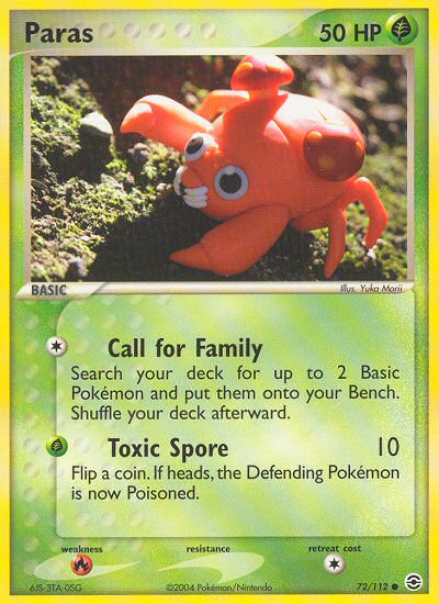 Paras (72/112) [EX: FireRed & LeafGreen] | Black Swamp Games