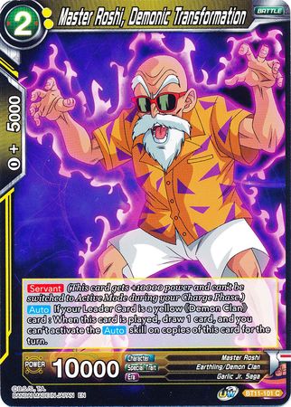 Master Roshi, Demonic Transformation (BT11-101) [Vermilion Bloodline] | Black Swamp Games