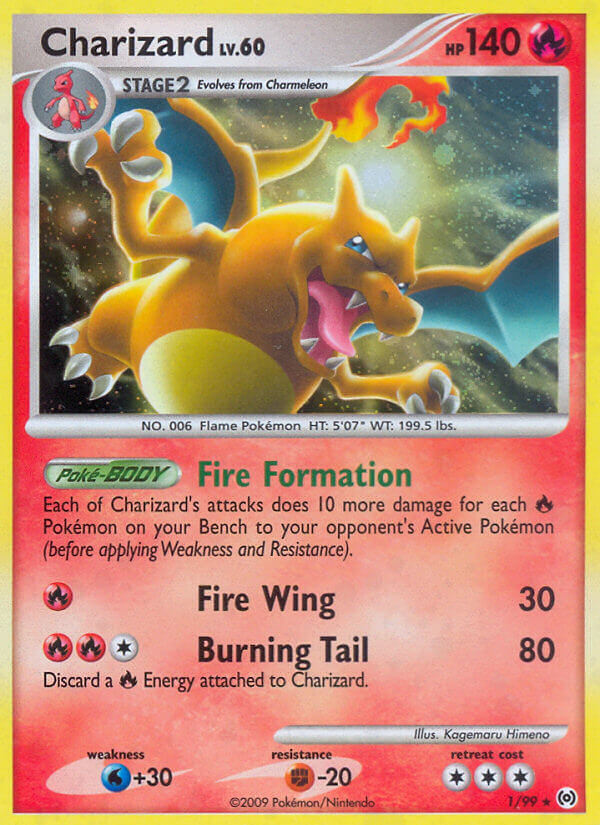 Charizard (1/99) (Cracked Ice Holo) [Platinum: Arceus] | Black Swamp Games