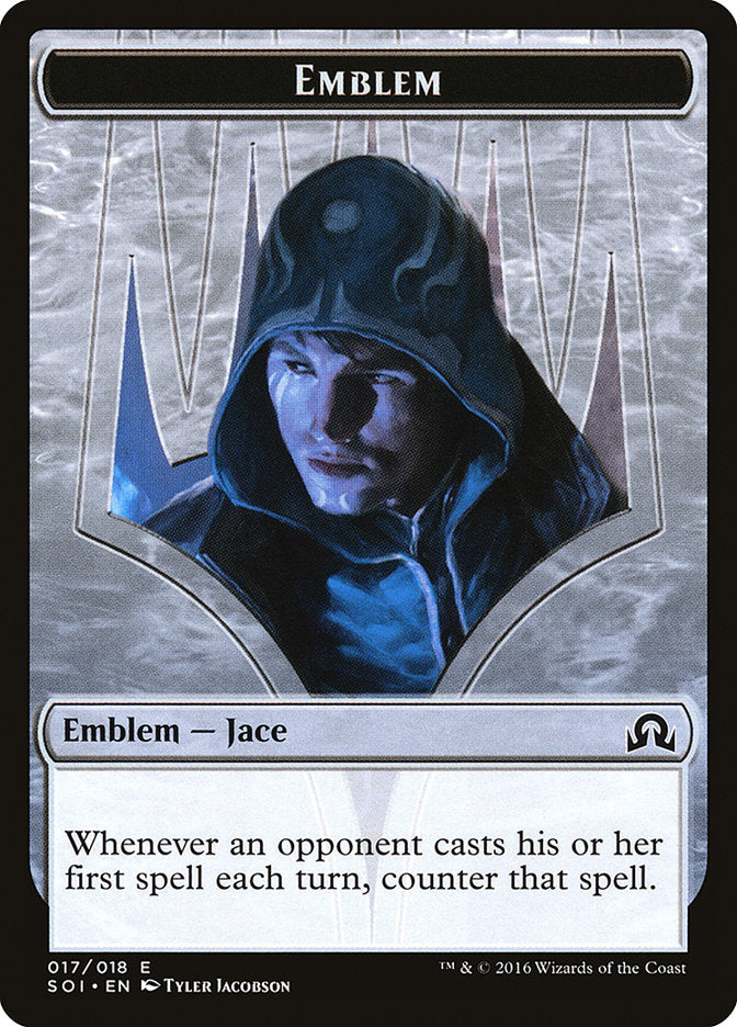 Jace, Unraveler of Secrets Emblem [Shadows over Innistrad Tokens] | Black Swamp Games