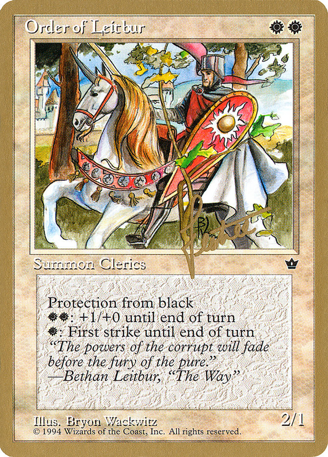 Order of Leitbur (Male) (Bertrand Lestree) [Pro Tour Collector Set] | Black Swamp Games