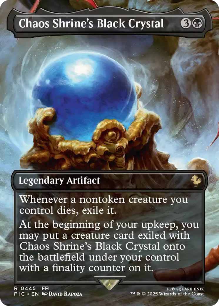 Chaos Shrine's Black Crystal (Borderless) [FINAL FANTASY Commander] | Black Swamp Games