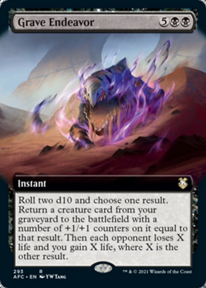 Grave Endeavor (Extended Art) [Dungeons & Dragons: Adventures in the Forgotten Realms Commander] | Black Swamp Games