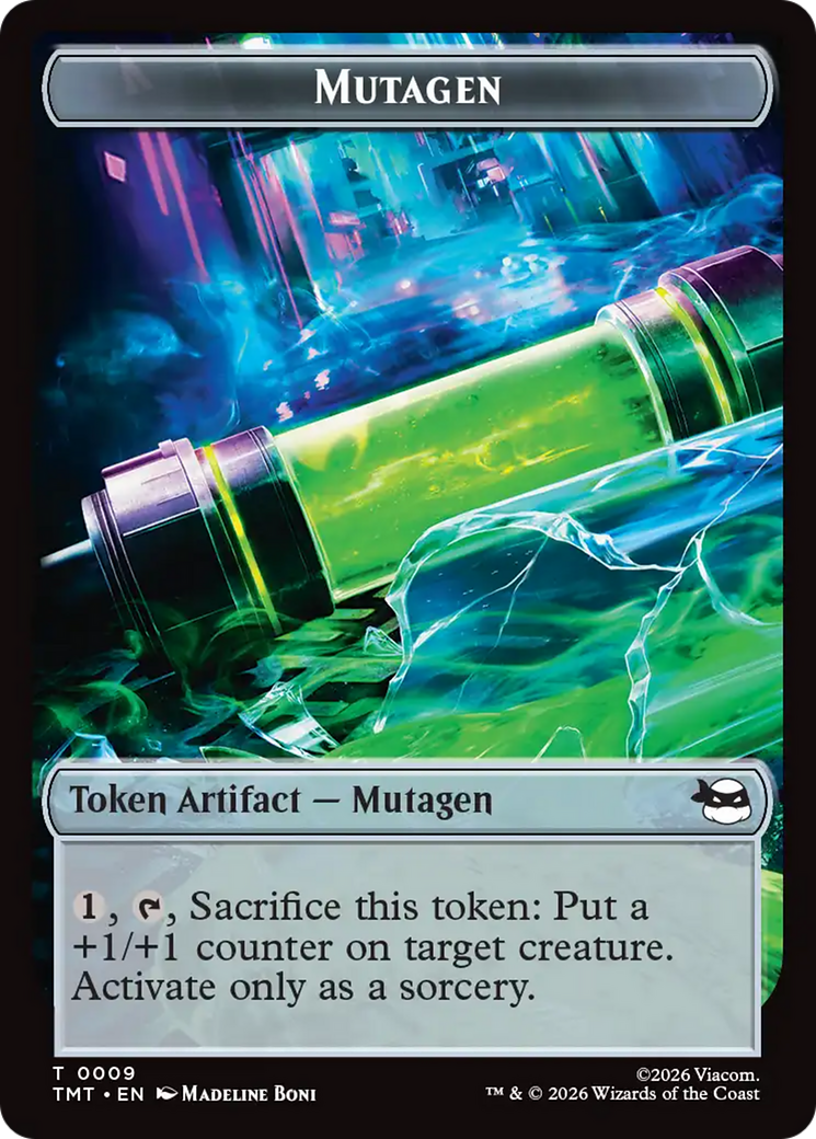 Ninja // Mutagen Double-Sided Token [Teenage Mutant Ninja Turtles Tokens] | Black Swamp Games