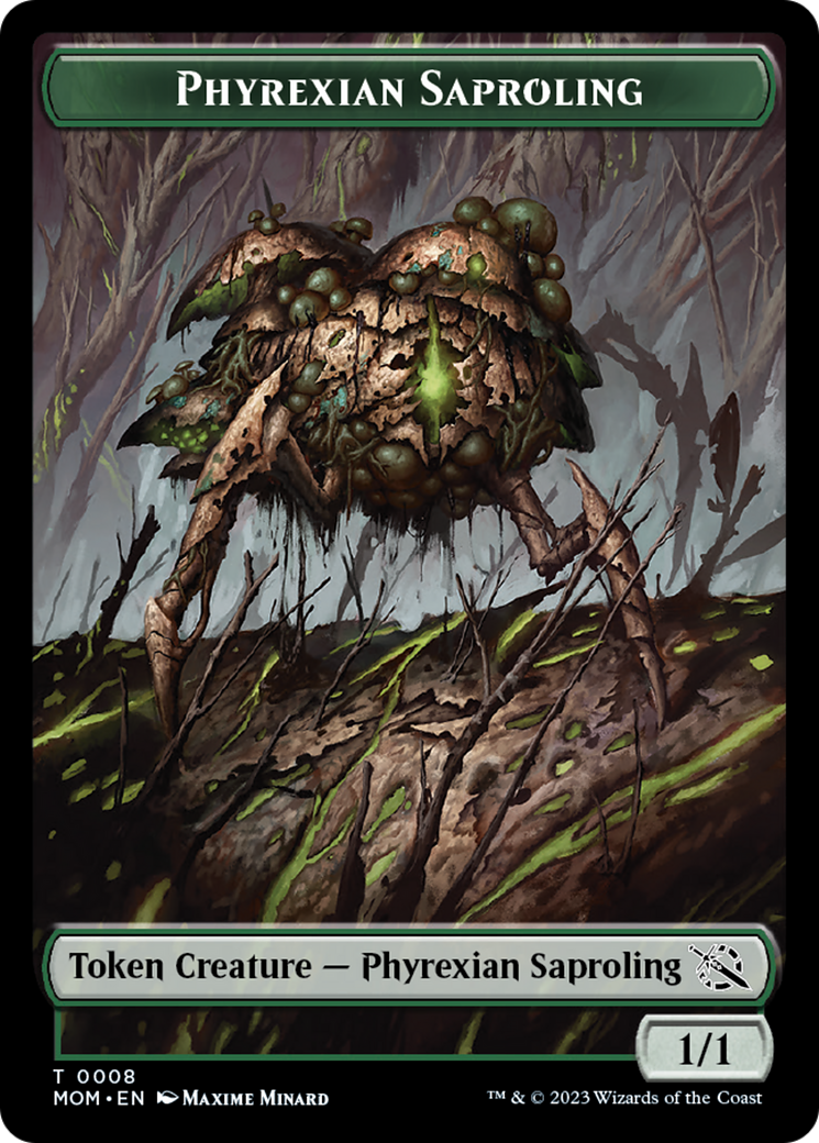 Treasure (21) // Phyrexian Saproling Double-Sided Token [March of the Machine Tokens] | Black Swamp Games