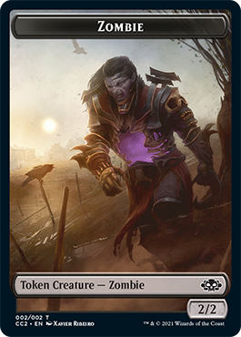 Snake // Zombie Double-Sided Token [Commander Collection: Black Tokens] | Black Swamp Games