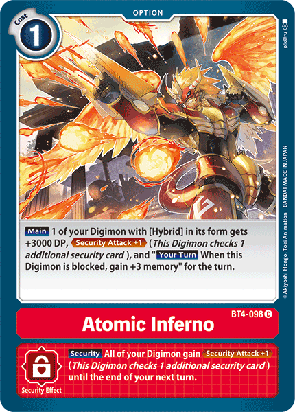 Atomic Inferno [BT4-098] [Great Legend] | Black Swamp Games