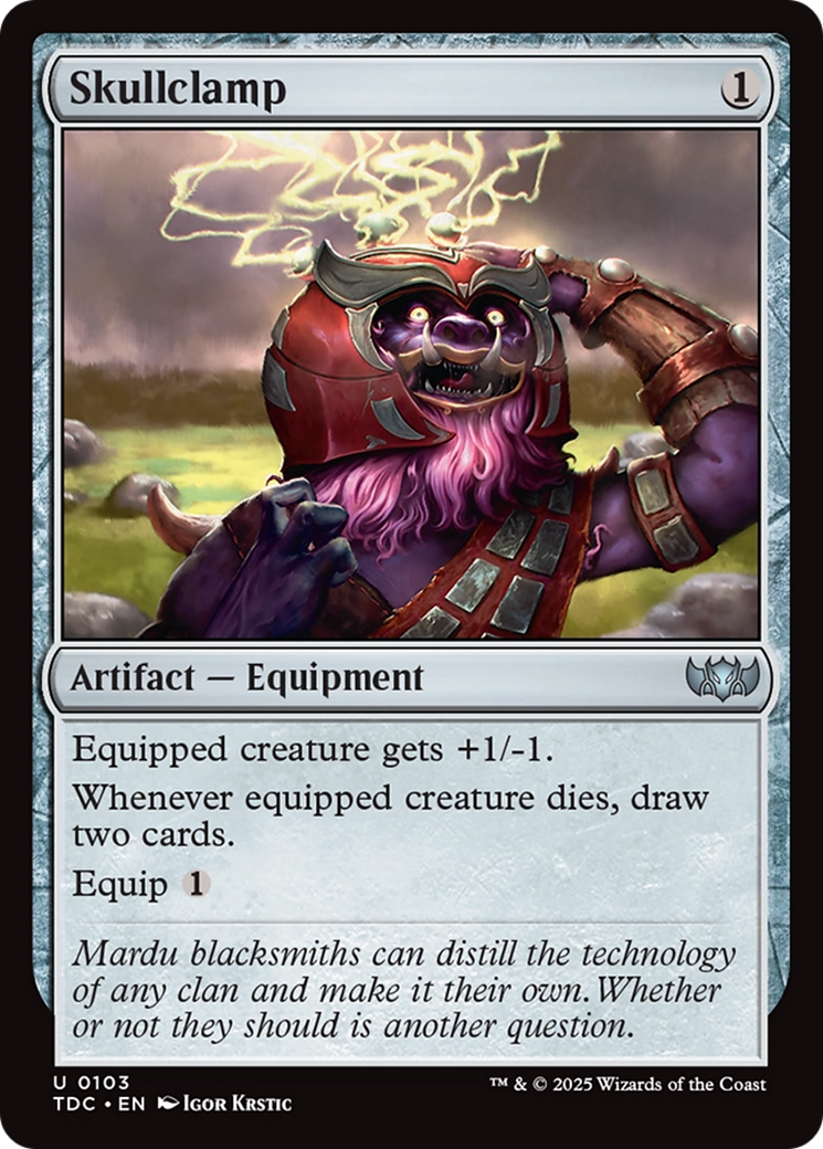 Skullclamp [Tarkir: Dragonstorm Commander] | Black Swamp Games