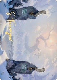 Snow-Covered Plains (276) Art Card (Gold-Stamped Signature) [Kaldheim Art Series] | Black Swamp Games