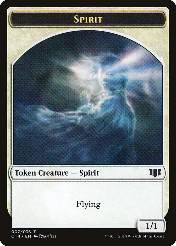 Soldier // Spirit Double-Sided Token [Commander 2014 Tokens] | Black Swamp Games
