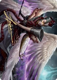Firja, Judge of Valor Art Card (Gold-Stamped Signature) [Kaldheim Art Series] | Black Swamp Games