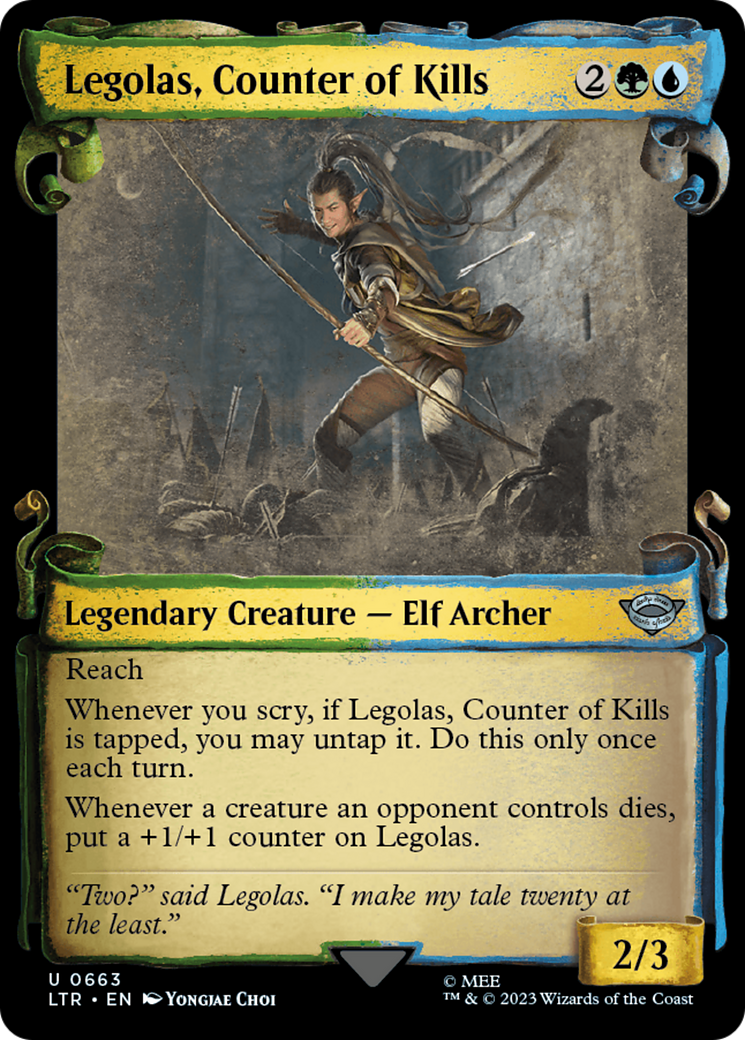 Legolas, Counter of Kills [The Lord of the Rings: Tales of Middle-Earth Showcase Scrolls] | Black Swamp Games