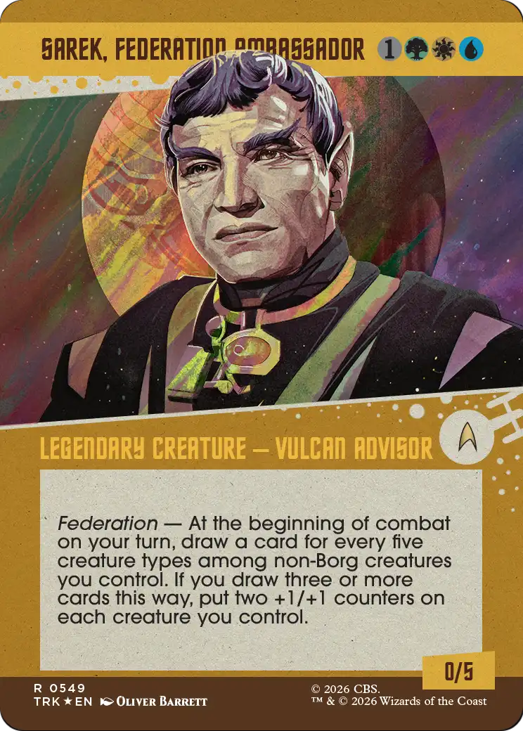 Sarek, Federation Ambassador (Showcase) (Surge Foil) [Star Trek] | Black Swamp Games