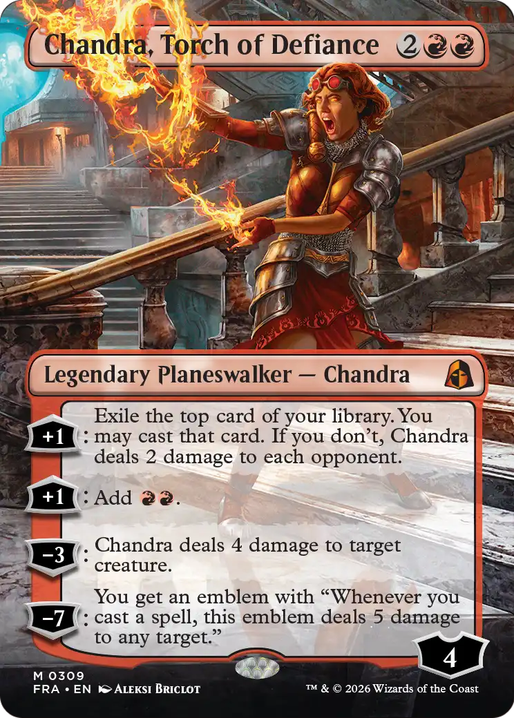 Chandra, Torch of Defiance (Borderless) [Reality Fracture] | Black Swamp Games