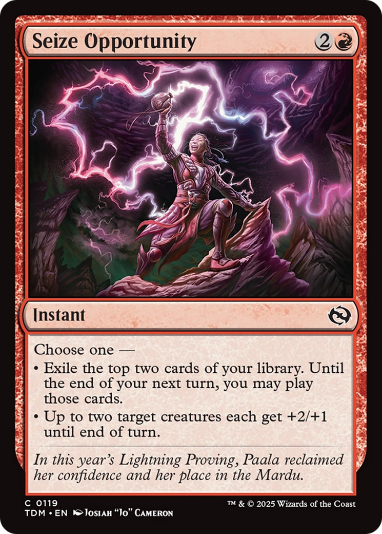 Seize Opportunity [Tarkir: Dragonstorm] | Black Swamp Games