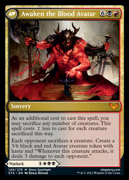 Extus, Oriq Overlord // Awaken the Blood Avatar [Strixhaven: School of Mages] | Black Swamp Games