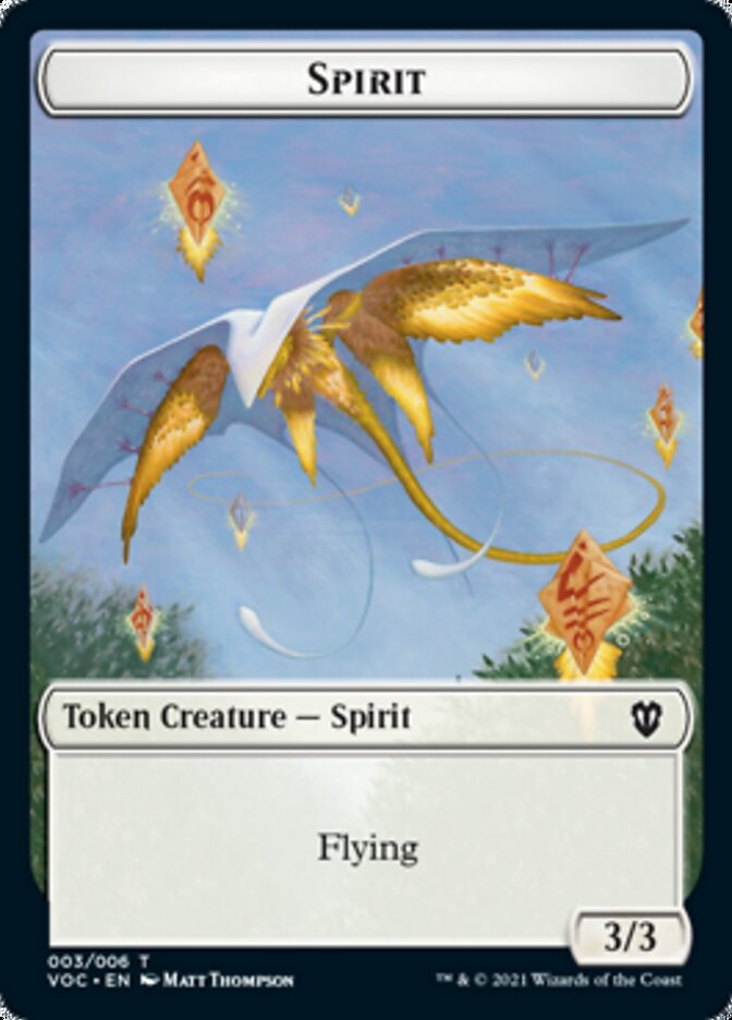 Spirit (003) // Thopter Double-Sided Token [Innistrad: Crimson Vow Commander Tokens] | Black Swamp Games