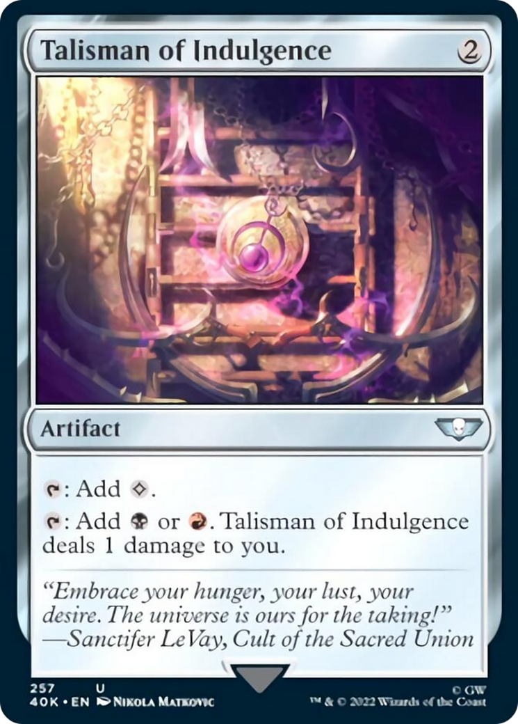 Talisman of Indulgence (Surge Foil) [Warhammer 40,000] | Black Swamp Games