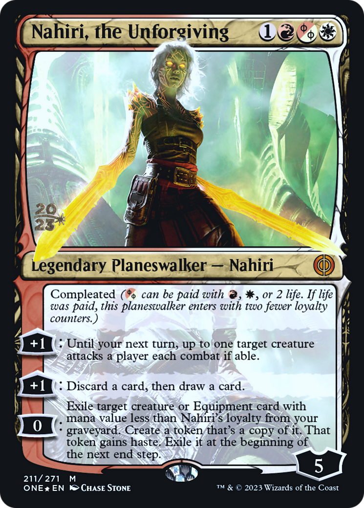 Nahiri, the Unforgiving [Phyrexia: All Will Be One Prerelease Promos] | Black Swamp Games
