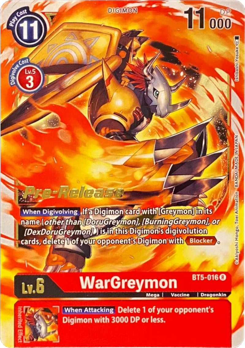 WarGreymon [BT5-016] [Battle of Omni Pre-Release Promos] | Black Swamp Games