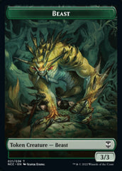 Plant // Beast Double-Sided Token [Streets of New Capenna Commander Tokens] | Black Swamp Games