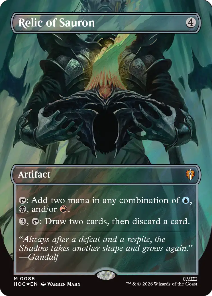 Relic of Sauron (Borderless) (Surge Foil) [The Hobbit: Eternal-Legal] | Black Swamp Games