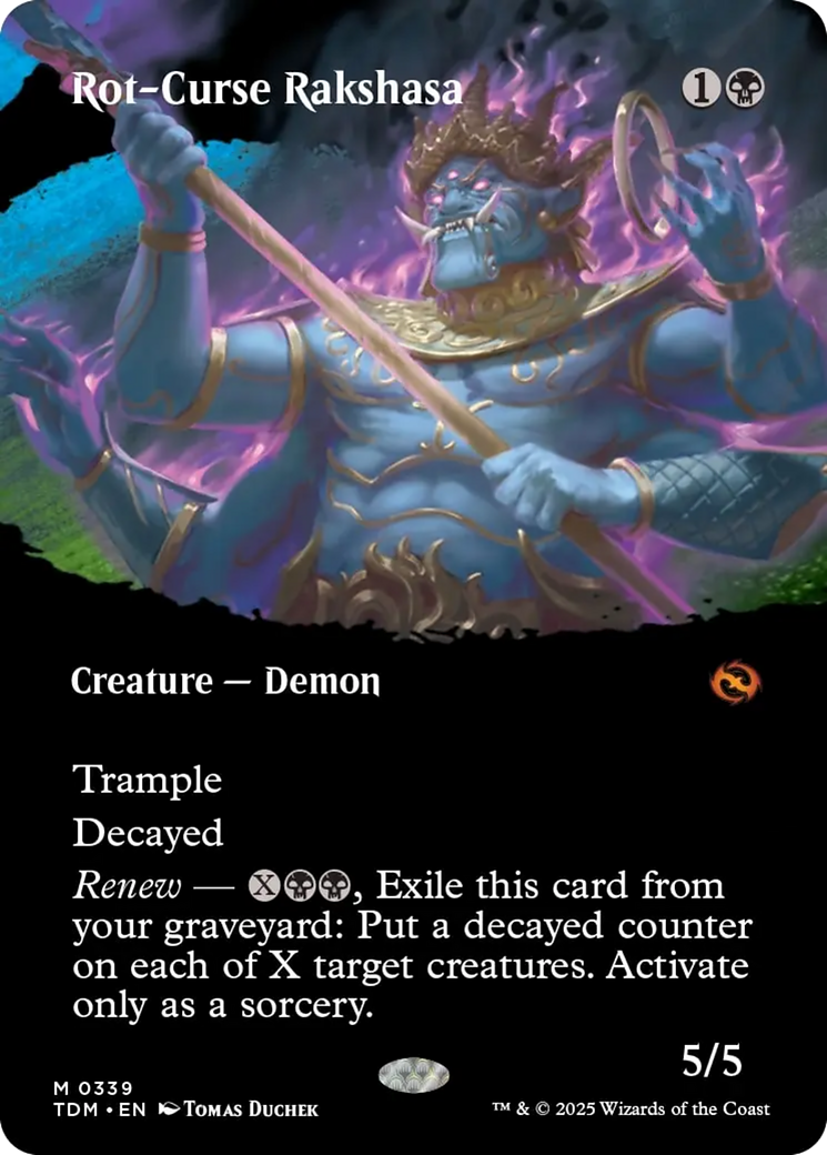 Rot-Curse Rakshasa (Borderless) [Tarkir: Dragonstorm] | Black Swamp Games