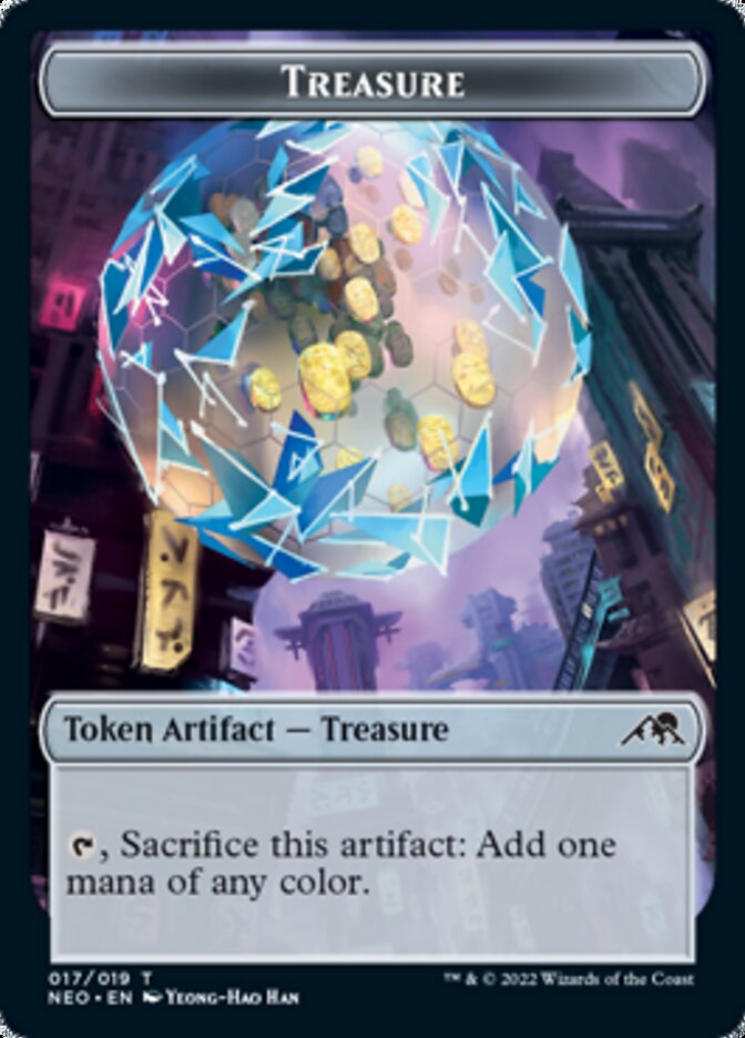 Beast // Treasure Double-Sided Token [Kamigawa: Neon Dynasty Commander Tokens] | Black Swamp Games