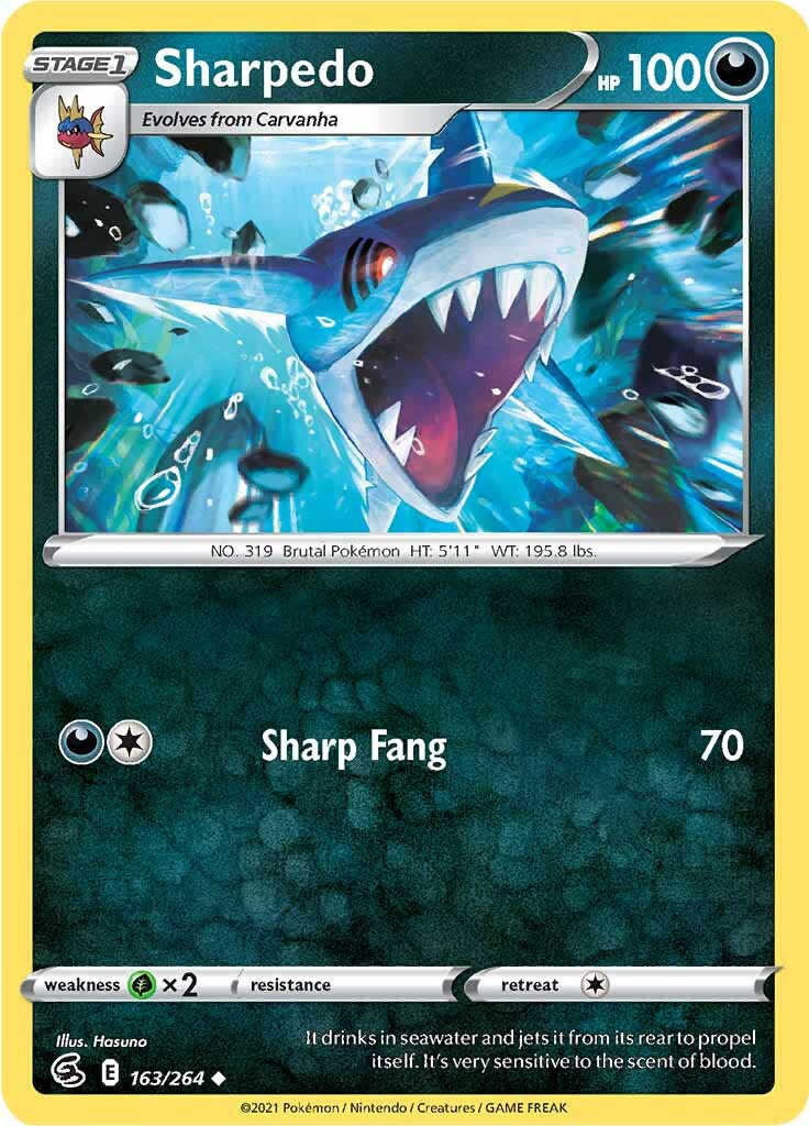 Sharpedo (163/264) [Sword & Shield: Fusion Strike] | Black Swamp Games