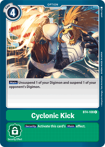 Cyclonic Kick [BT4-108] [Great Legend] | Black Swamp Games