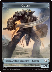 Elemental (0007) // Golem (0014) Double-Sided Token [Edge of Eternities Commander Tokens] | Black Swamp Games