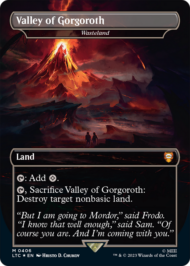 Valley of Gorgoroth - Wasteland (Surge Foil Realms and Relics) [The Lord of the Rings: Tales of Middle-Earth Commander] | Black Swamp Games