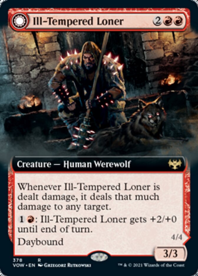 Ill-Tempered Loner // Howlpack Avenger (Extended Art) [Innistrad: Crimson Vow] | Black Swamp Games
