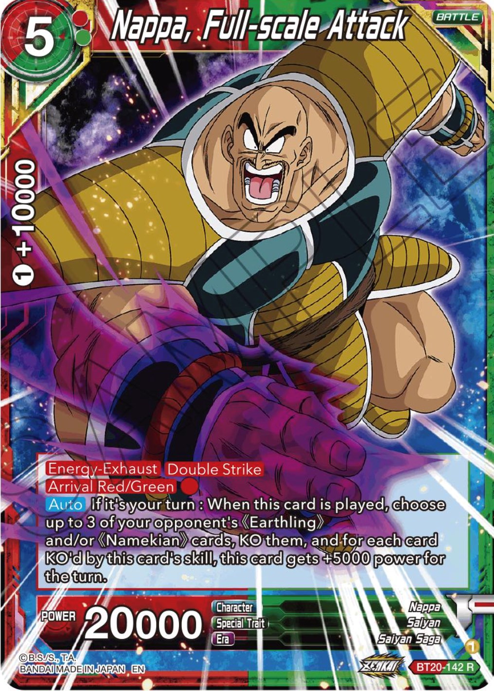 Nappa, Full-scale Attack (BT20-142) [Power Absorbed] | Black Swamp Games