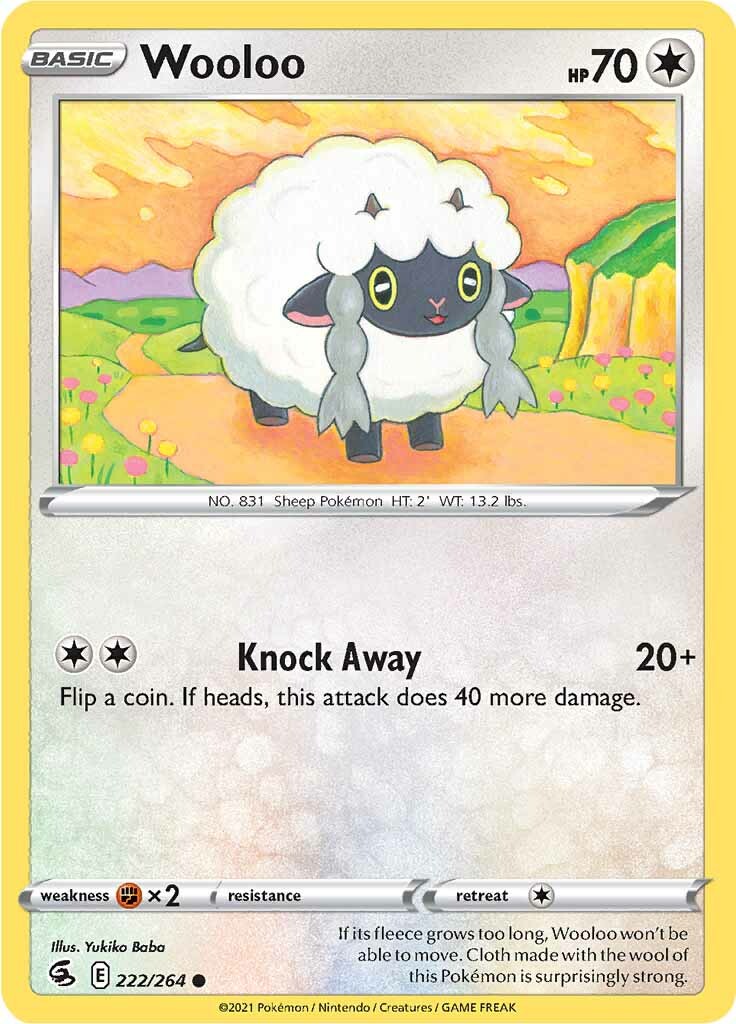 Wooloo (222/264) [Sword & Shield: Fusion Strike] | Black Swamp Games