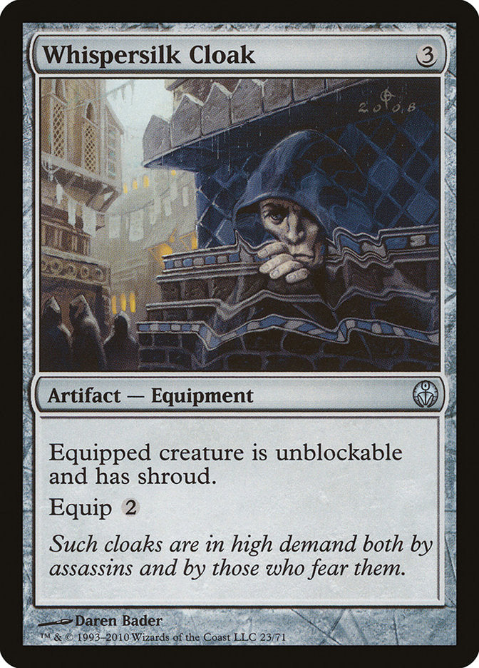 Whispersilk Cloak [Duel Decks: Phyrexia vs. the Coalition] | Black Swamp Games