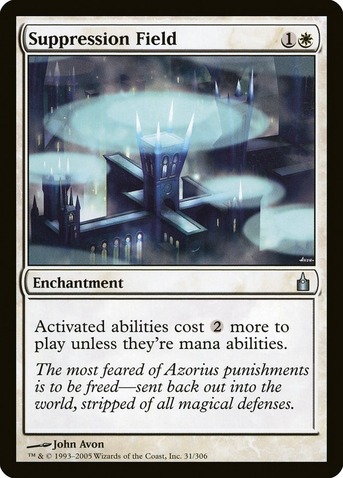 Suppression Field [Ravnica: City of Guilds] | Black Swamp Games
